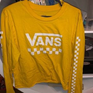 Long Sleeve Vans Crop Top